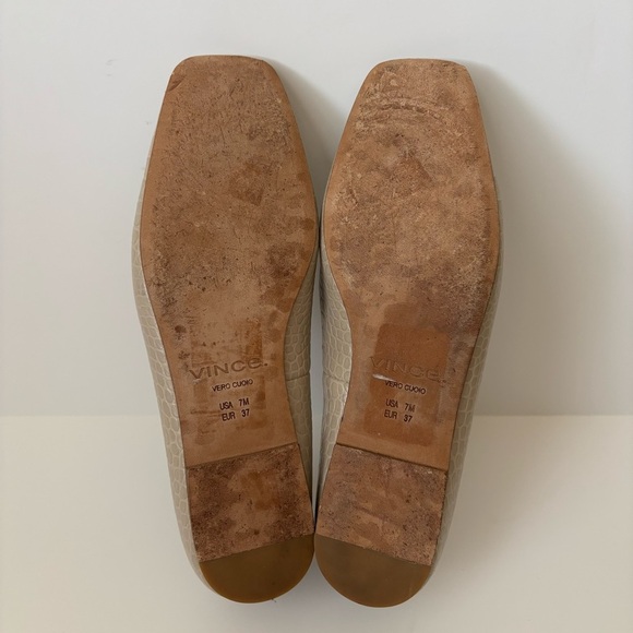 Vince Clark Loafers 7 Square-Toe Croc-Embossed Leather - Picture 8 of 9